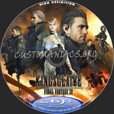 Kingsglaive: Final Fantasy XV blu-ray label