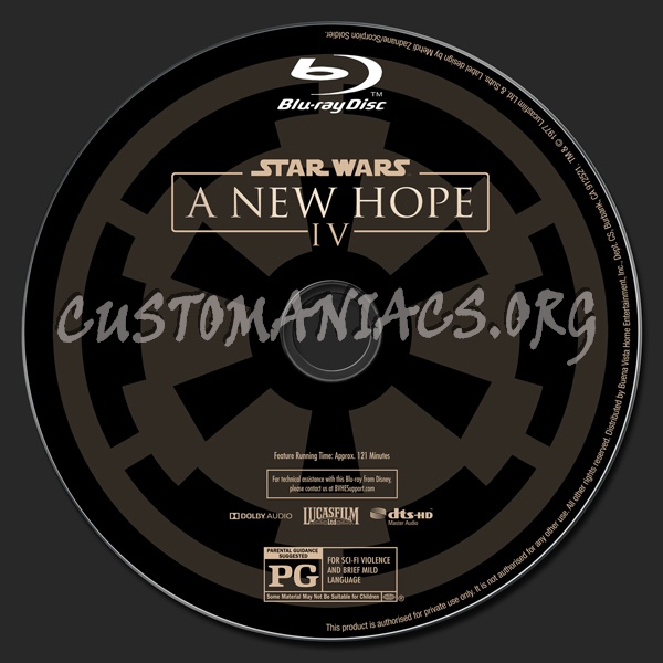 Star Wars: A New Hope (2D/4K) blu-ray label