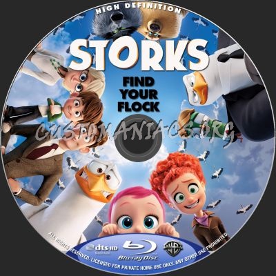 Storks blu-ray label