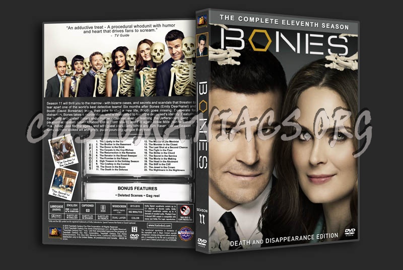 Bones - Season 11 dvd cover