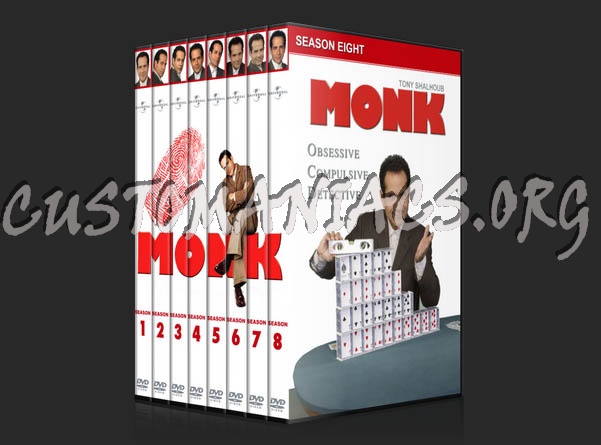 Monk - The Compelete Series (spanning spine) dvd cover