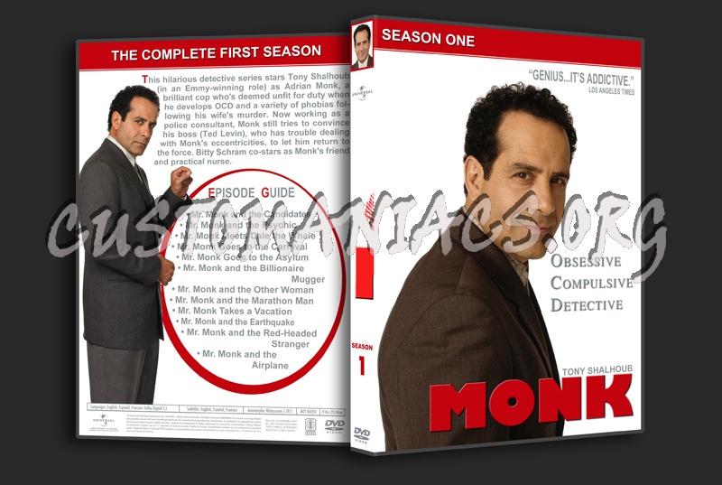 Monk - The Compelete Series (spanning spine) dvd cover