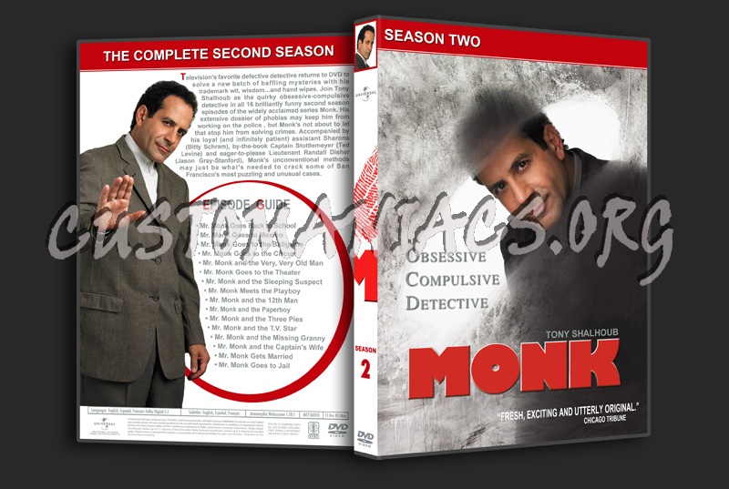 Monk - The Compelete Series (spanning spine) dvd cover