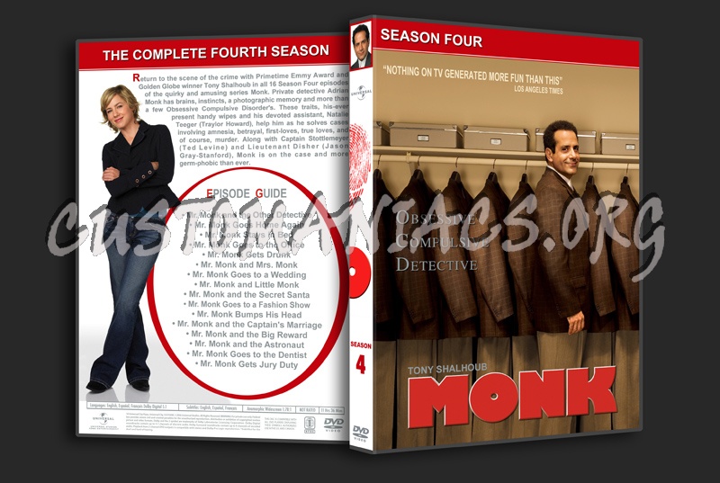 Monk - The Compelete Series (spanning spine) dvd cover