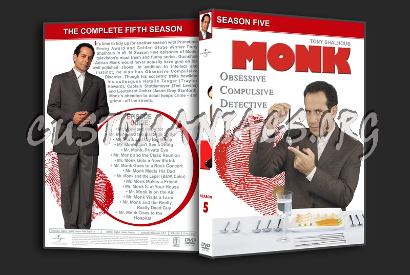 Monk - The Compelete Series (spanning spine) dvd cover