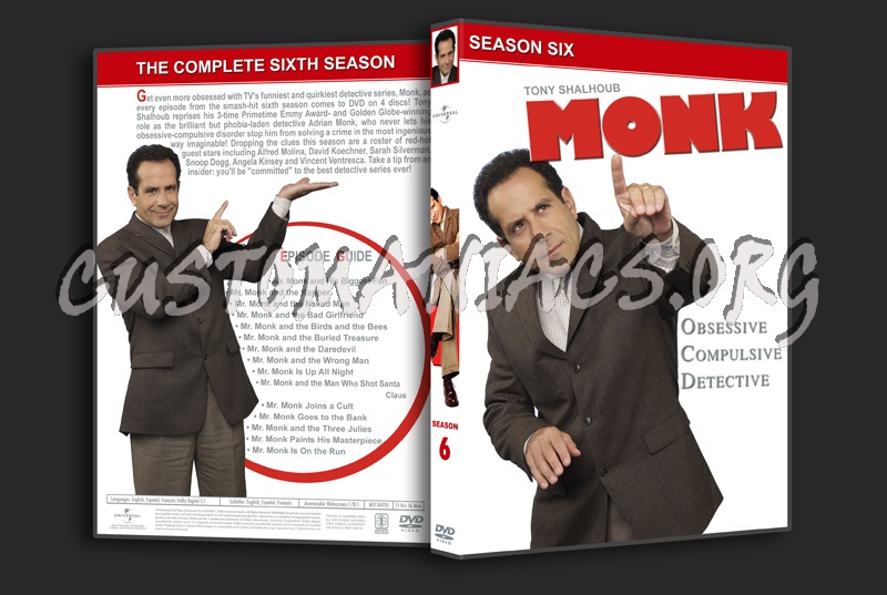 Monk - The Compelete Series (spanning spine) dvd cover