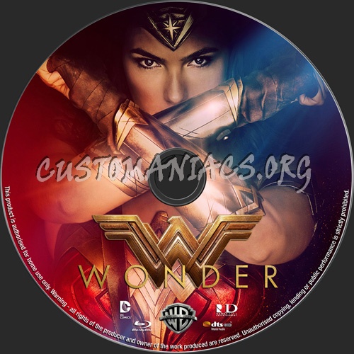 Wonder Woman 2017 blu-ray label