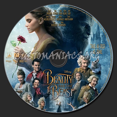 Beauty And The Beast (2017) dvd label