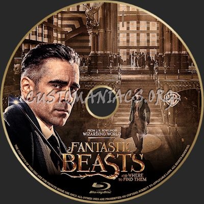 Fantastic Beasts and Where to Find Them blu-ray label