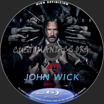 John Wick Chapter 2 blu-ray label