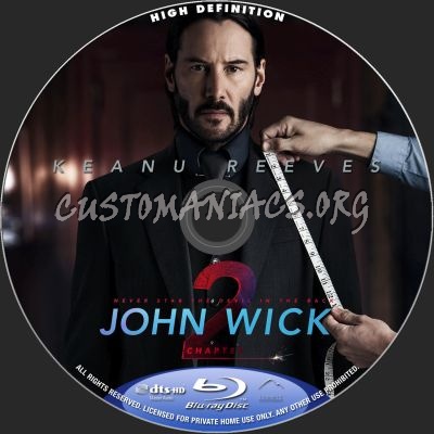 John Wick Chapter 2 blu-ray label