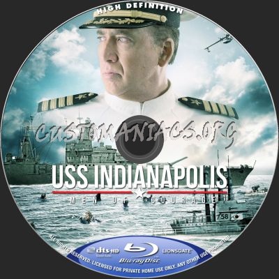 USS Indianapolis - Men Of Courage blu-ray label