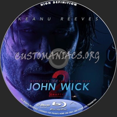 John Wick Chapter 2 blu-ray label