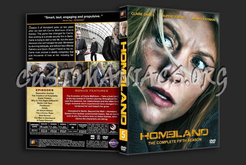 Homeland - Season 5 dvd cover