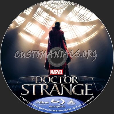 Doctor Strange blu-ray label