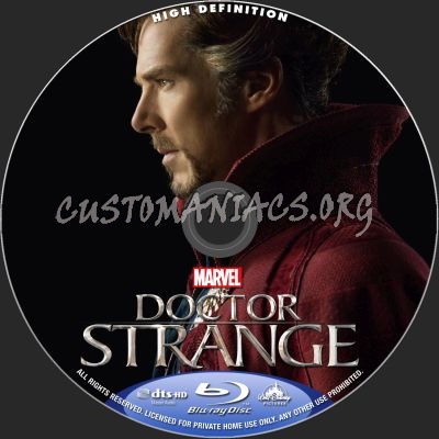 Doctor Strange blu-ray label