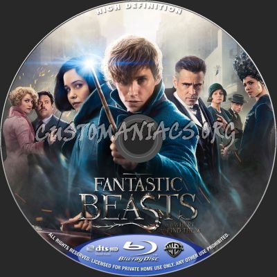 Fantastic Beast And Where To Find Them blu-ray label