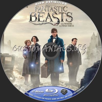 Fantastic Beast And Where To Find Them blu-ray label