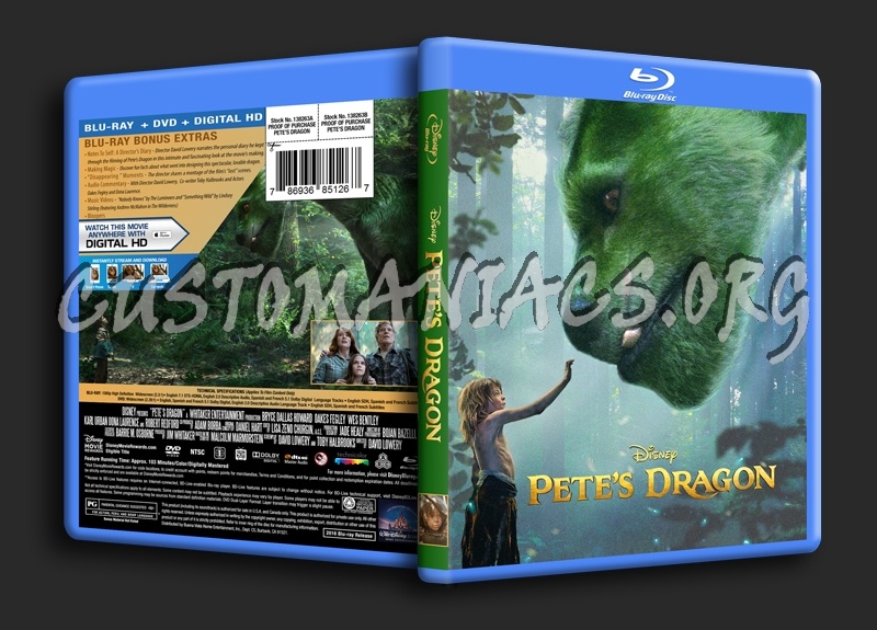 Pete's Dragon blu-ray cover