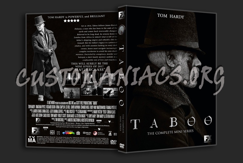 Taboo Mini Series 2017 dvd cover