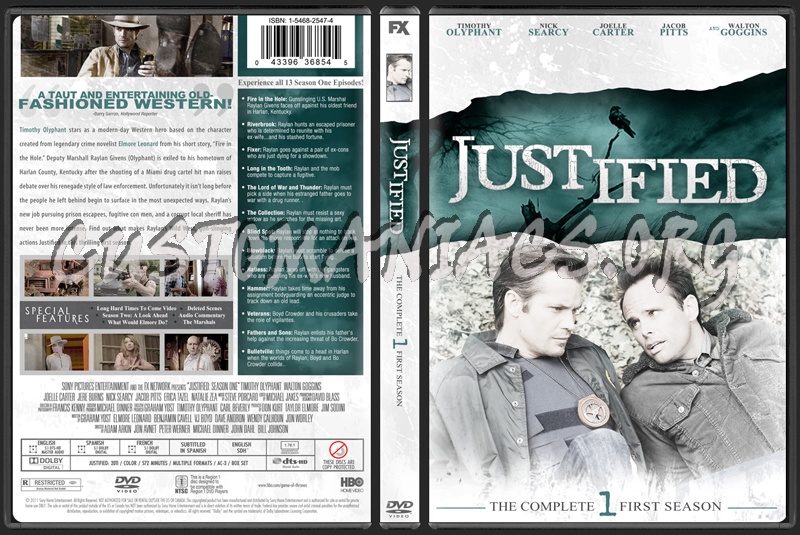 Justified Season 1 dvd cover