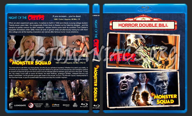 Night of the Creeps/The Monster Squad Double Feature blu-ray cover