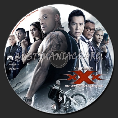 xXx: Return Of Xander Cage dvd label