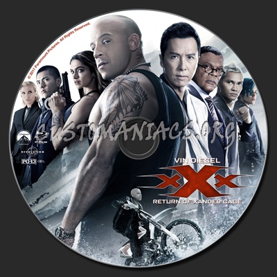 xXx: Return Of Xander Cage blu-ray label