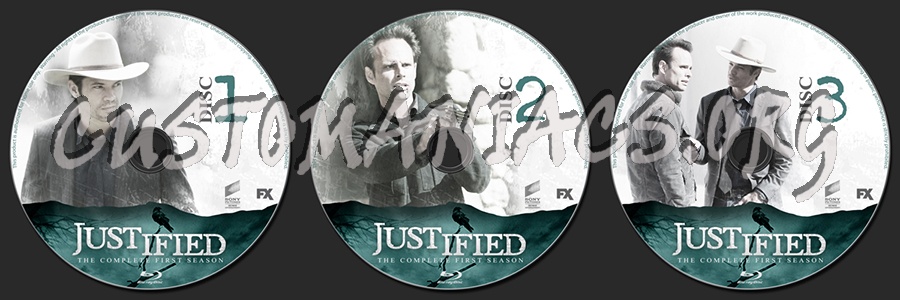 Justified Season 1 blu-ray label