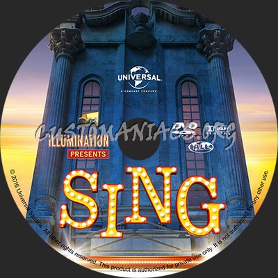 Sing dvd label