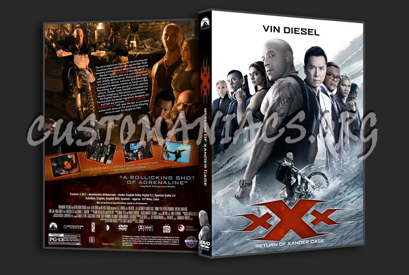 xXx: Return Of Xander Cage dvd cover