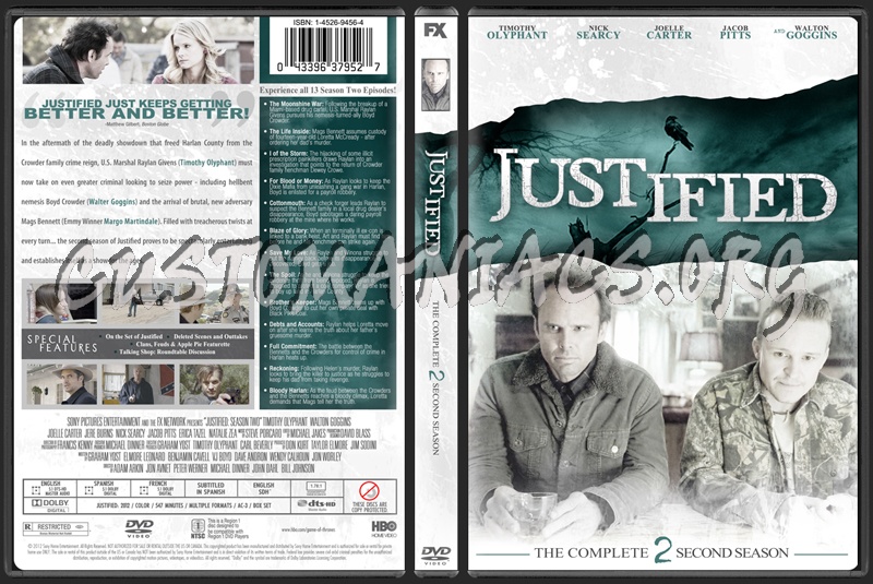 Justified Season 2 dvd cover