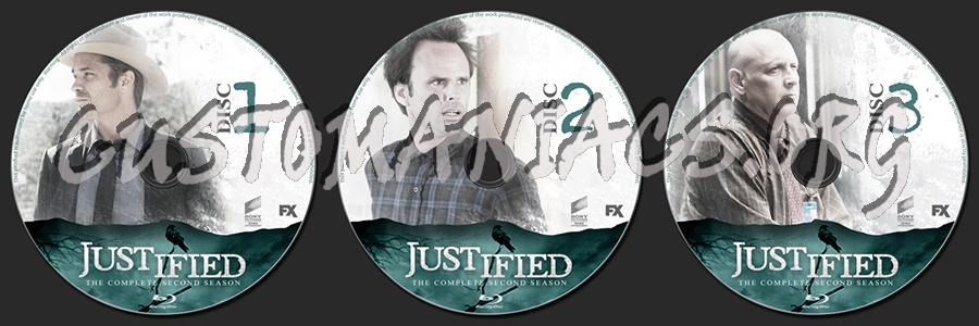 Justified Season 2 blu-ray label