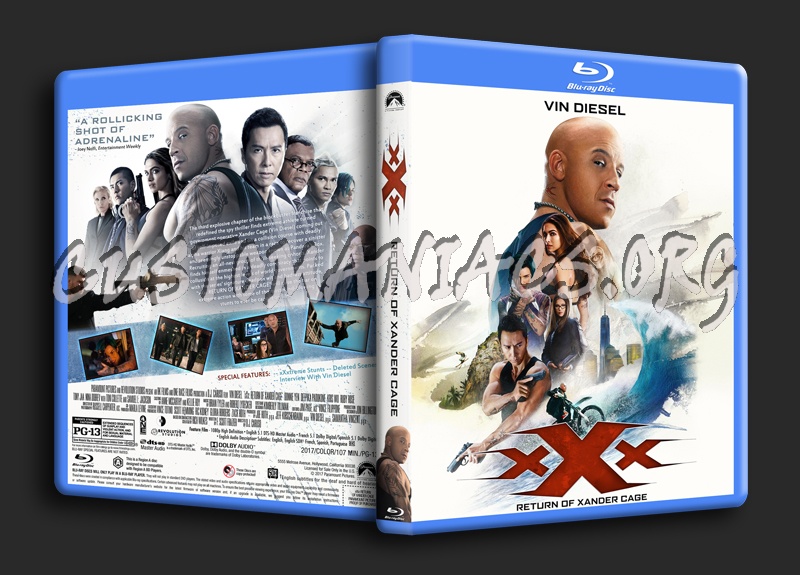 xXx: Return Of Xander Cage dvd cover