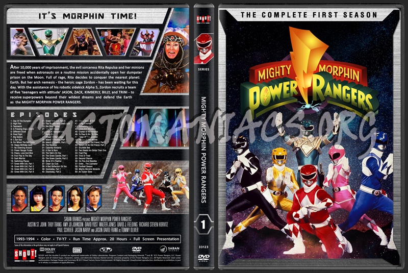 Mighty Morphin Power Rangers - The Complete First Season dvd cover