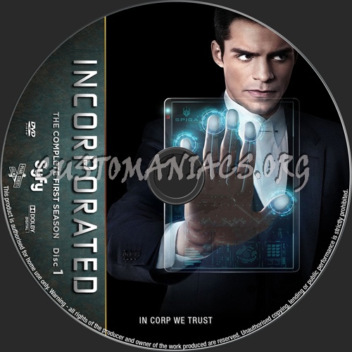 Incorporated Season 1 dvd label