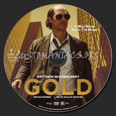 Gold dvd label