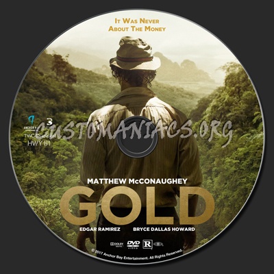 Gold dvd label