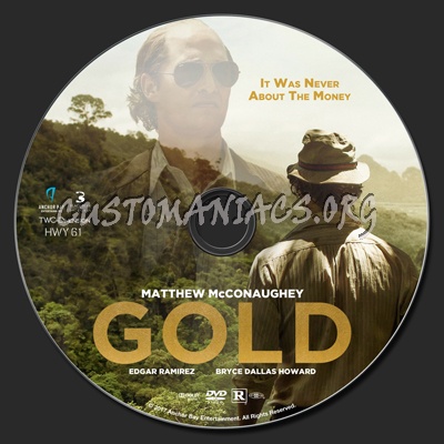 Gold dvd label