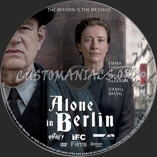 Alone In Berlin dvd label