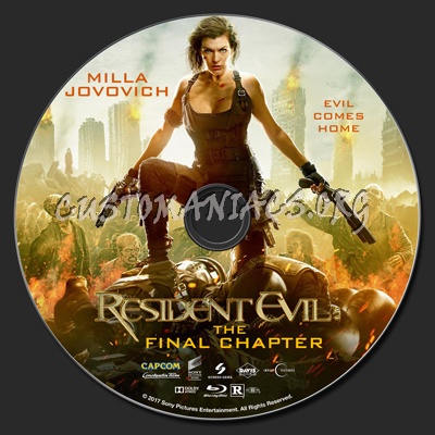 Resident Evil: The Final Chapter blu-ray label