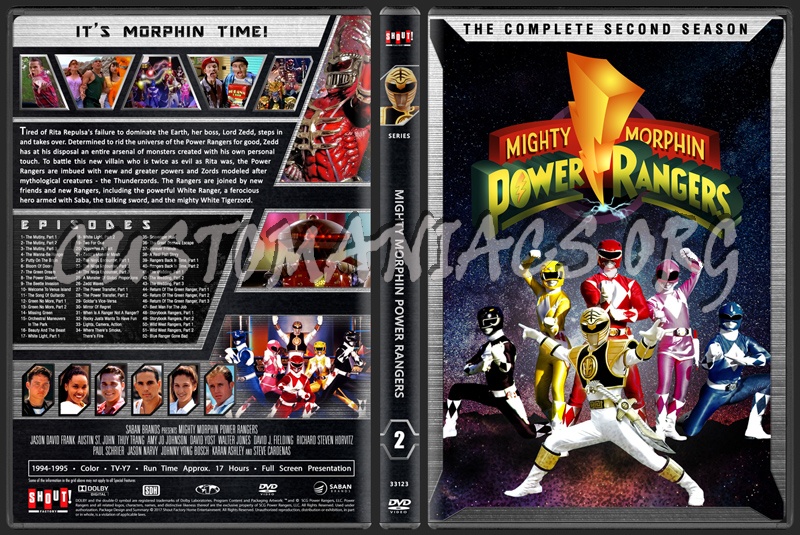 Mighty Morphin Power Rangers - The Complete Second Season dvd cover
