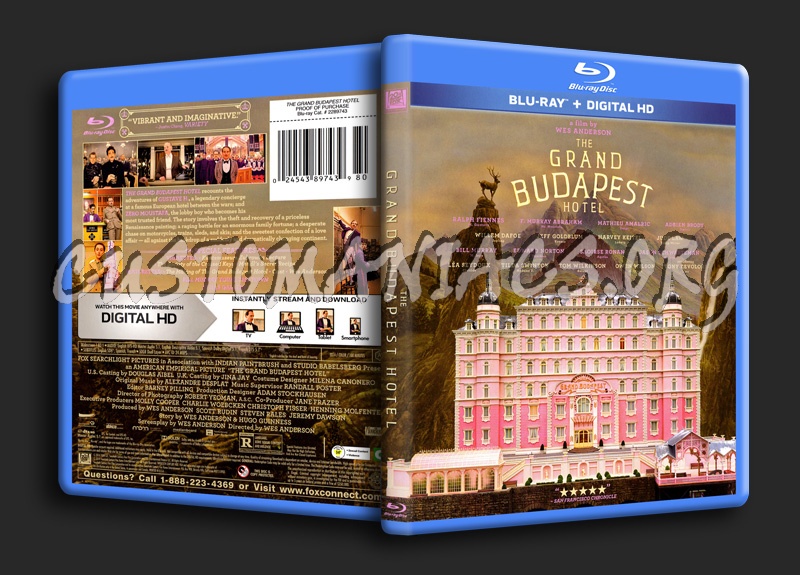 Grand Budapest Hotel blu-ray cover