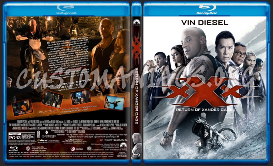 xXx: Return Of Xander Cage dvd cover