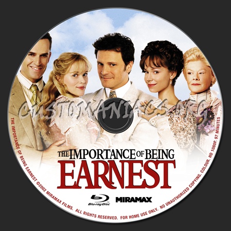 The Importance of Being Earnest (2002) blu-ray label