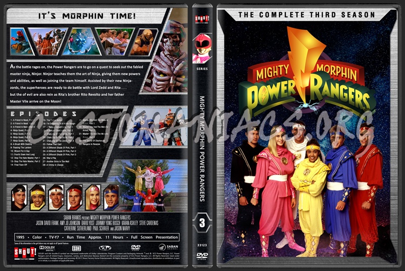 Mighty Morphin Power Rangers - The Complete Third Season dvd cover