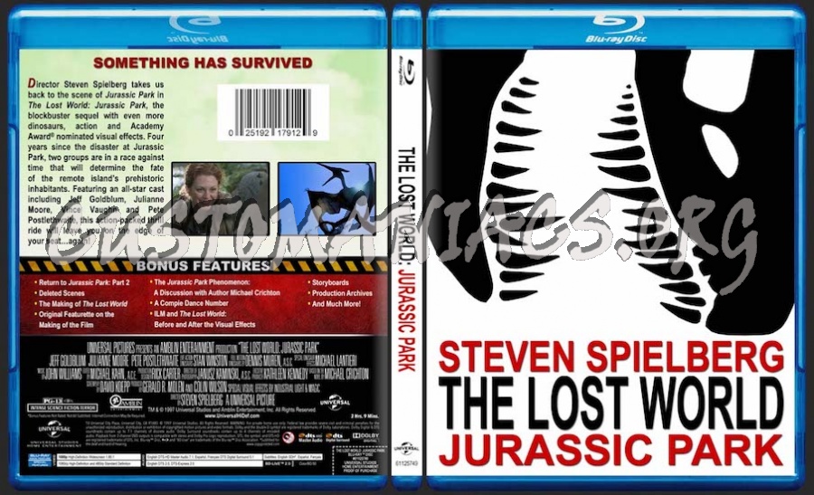 The Lost World: Jurassic Park blu-ray cover