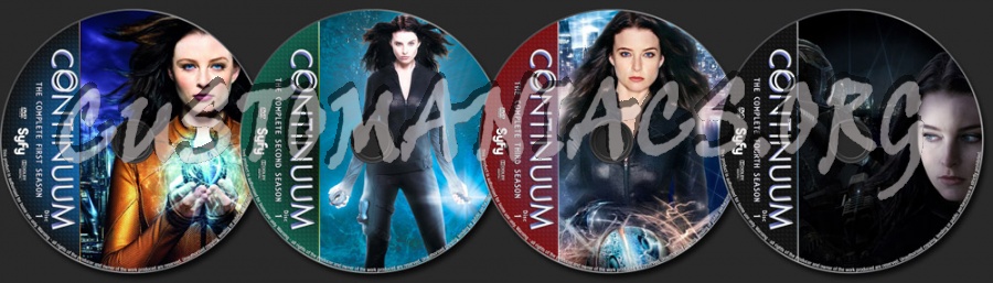 Continuum Seasons 1-4 dvd label
