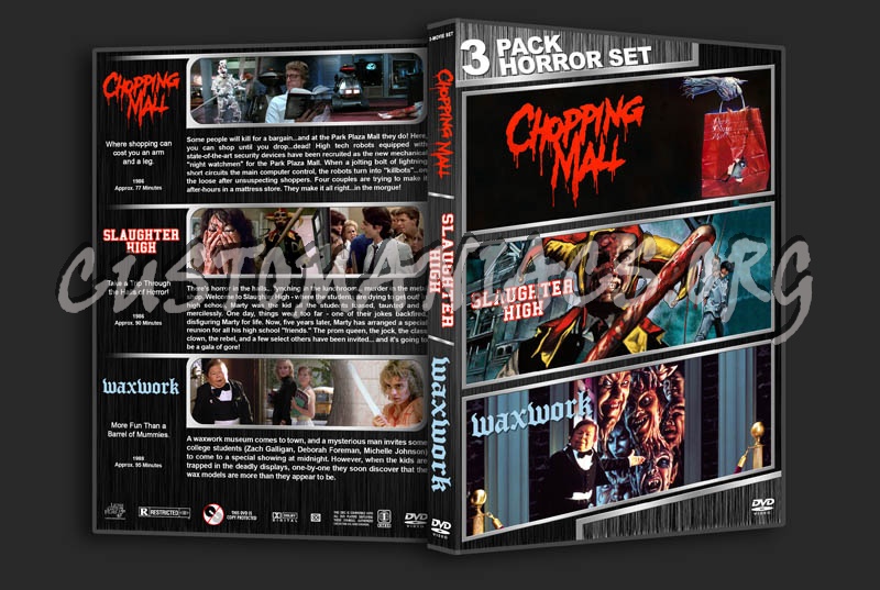 Chopping Mall / Slaughter High / Waxwork Triple dvd cover