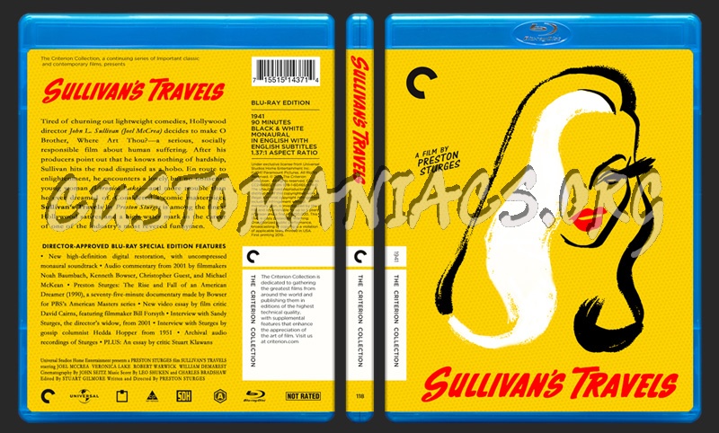 118 - Sullivan's Travels blu-ray cover